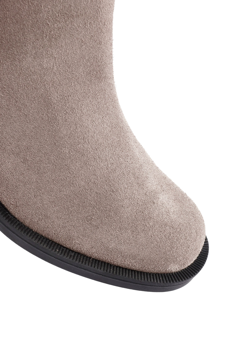 Women's Mink Zippered Thick Heel Suede Leather Boots