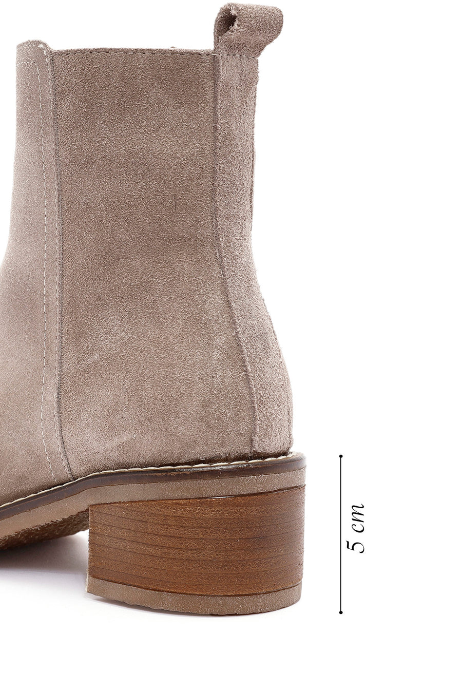 Women's Mink Zippered Thick Heel Suede Leather Boots