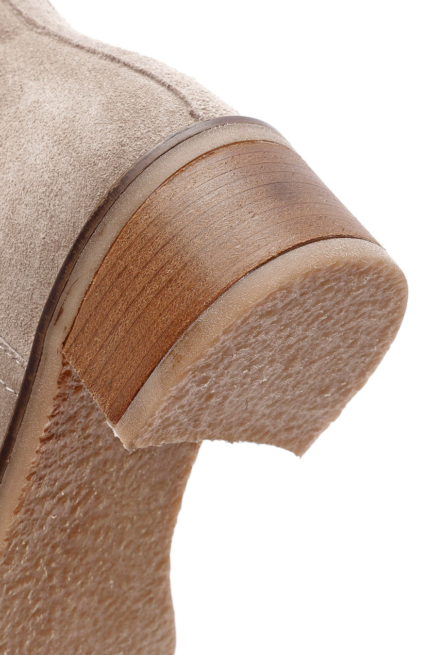 Women's Mink Zippered Thick Heel Suede Leather Boots