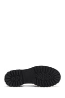 Women's Black Buckle Detailed Patent Leather Masculine Loafer | Derimod