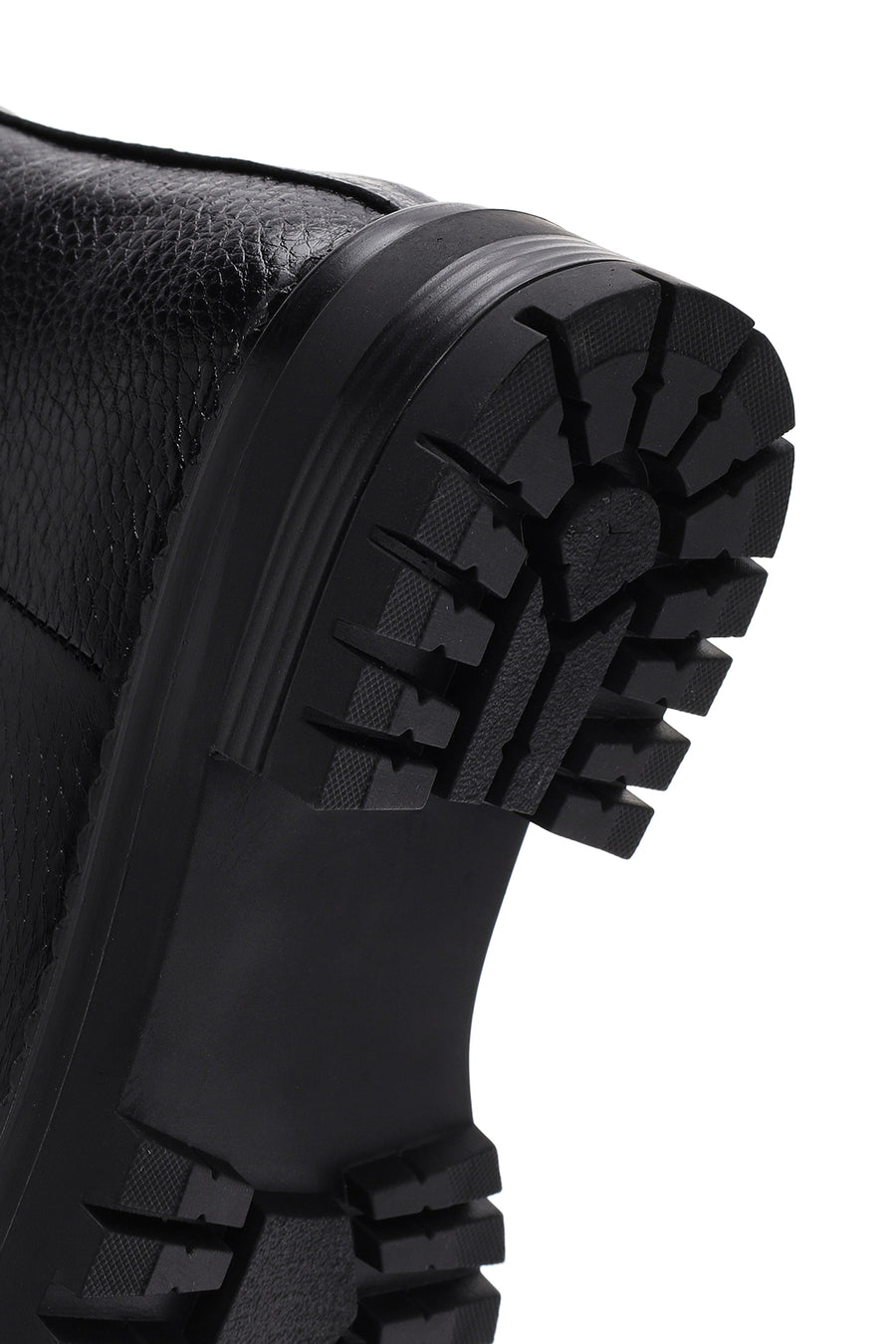 Women's Black Zippered Leather Boots