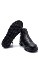 Woman Black Zip Closure Leather Comfort Boots | Derimod