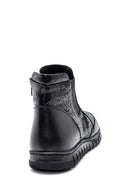 Woman Black Zip Closure Leather Comfort Boots | Derimod