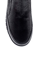 Woman Black Zip Closure Leather Comfort Boots | Derimod