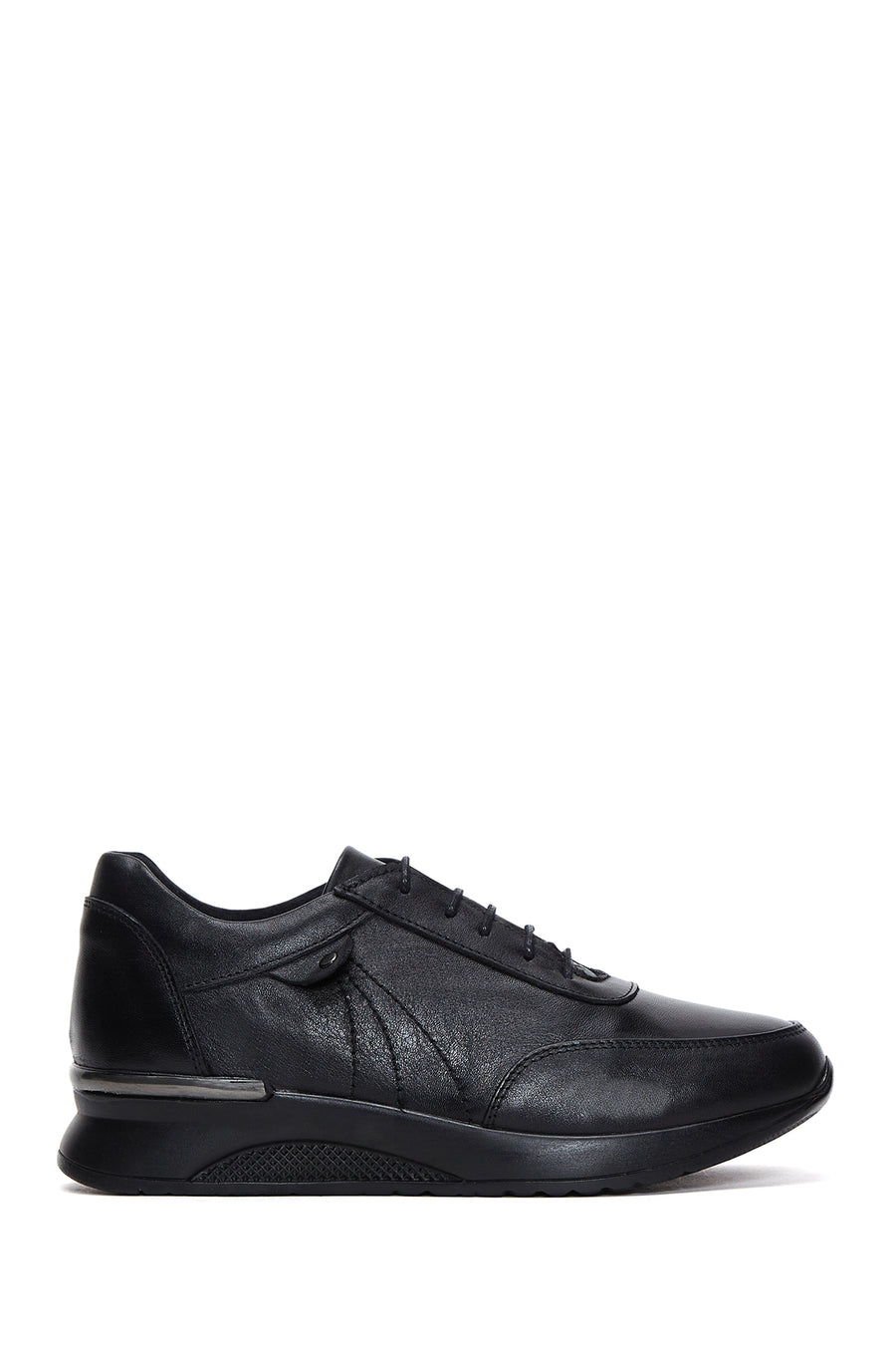 Women's Black Lace-Up Leather Casual Shoes 24WFD411218 | Derimod