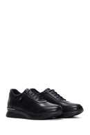 Women's Black Lace-Up Leather Casual Shoes | Derimod