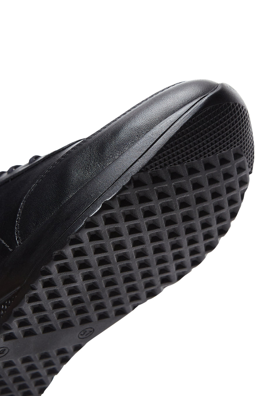 Women's Black Lace-Up Leather Casual Shoes
