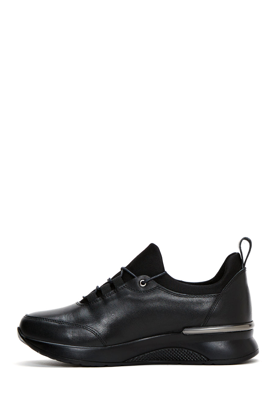 
Women's Black Lace-Up Leather Casual Shoes
