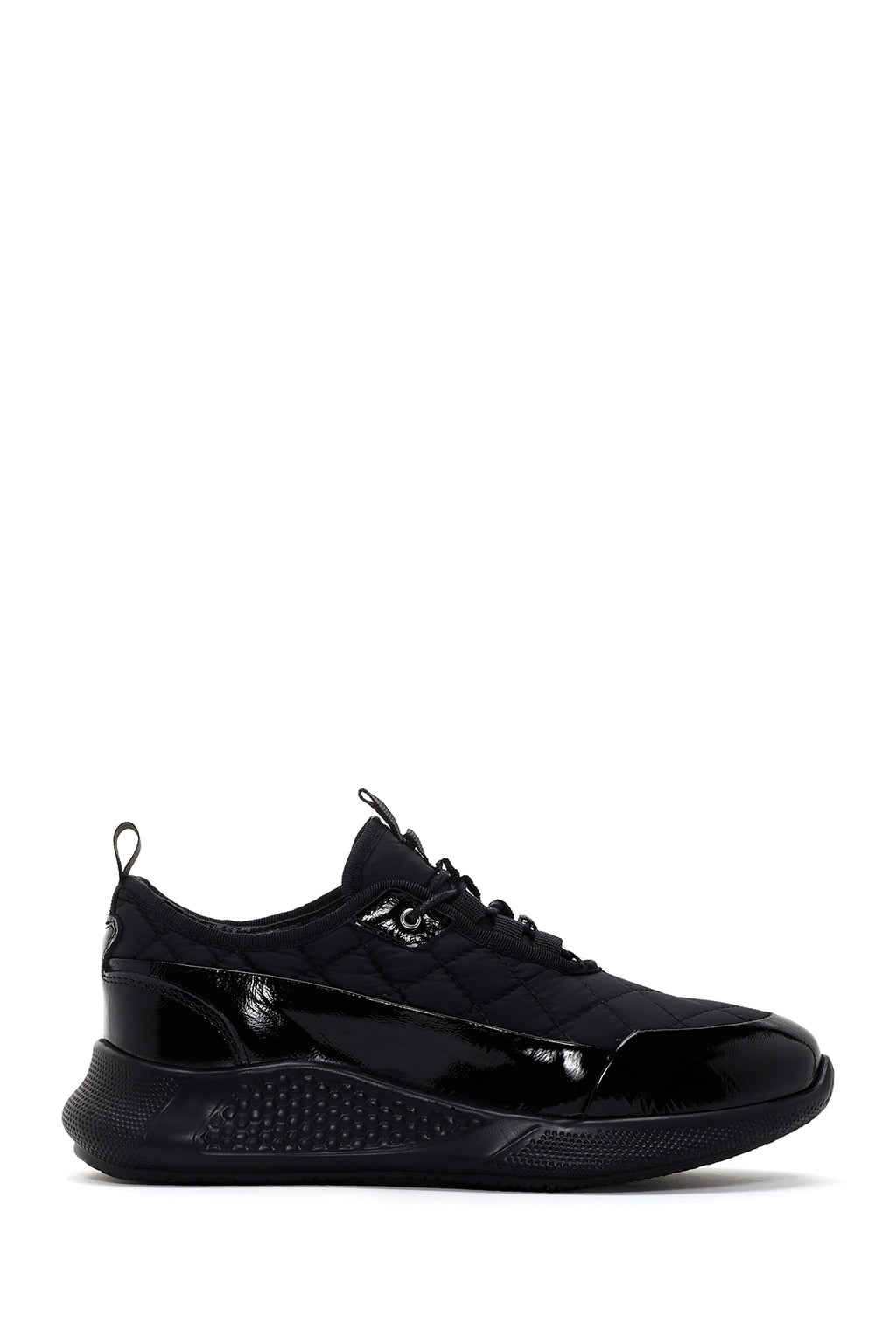 Kadın Siyah Kalın Tabanlı Deri Sneaker