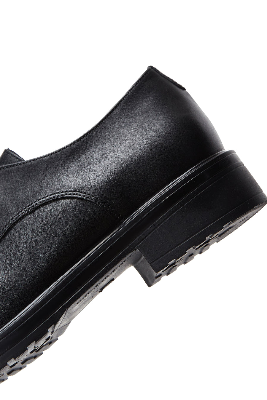Women's Black Lace-Up Leather Oxford Shoes