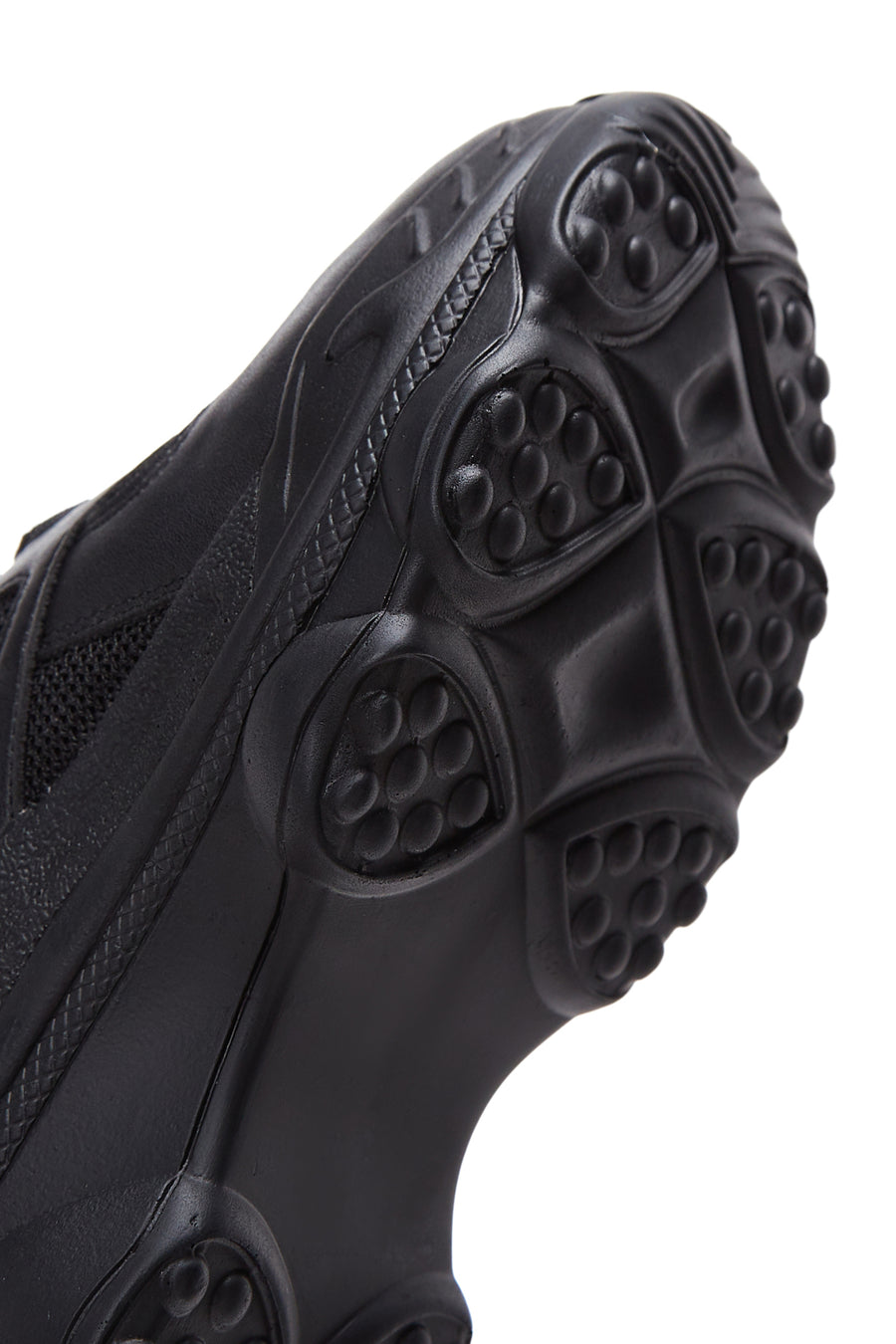 Women's Black Thick Sole Lace-Up Sneakers