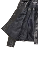Giselle Women's Black Short Leather Jacket | Derimod