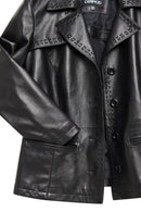 Giselle Women's Black Short Leather Jacket | Derimod