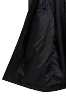 Ederson Men's Black Stand Collar Buttoned Leather Coat | Derimod