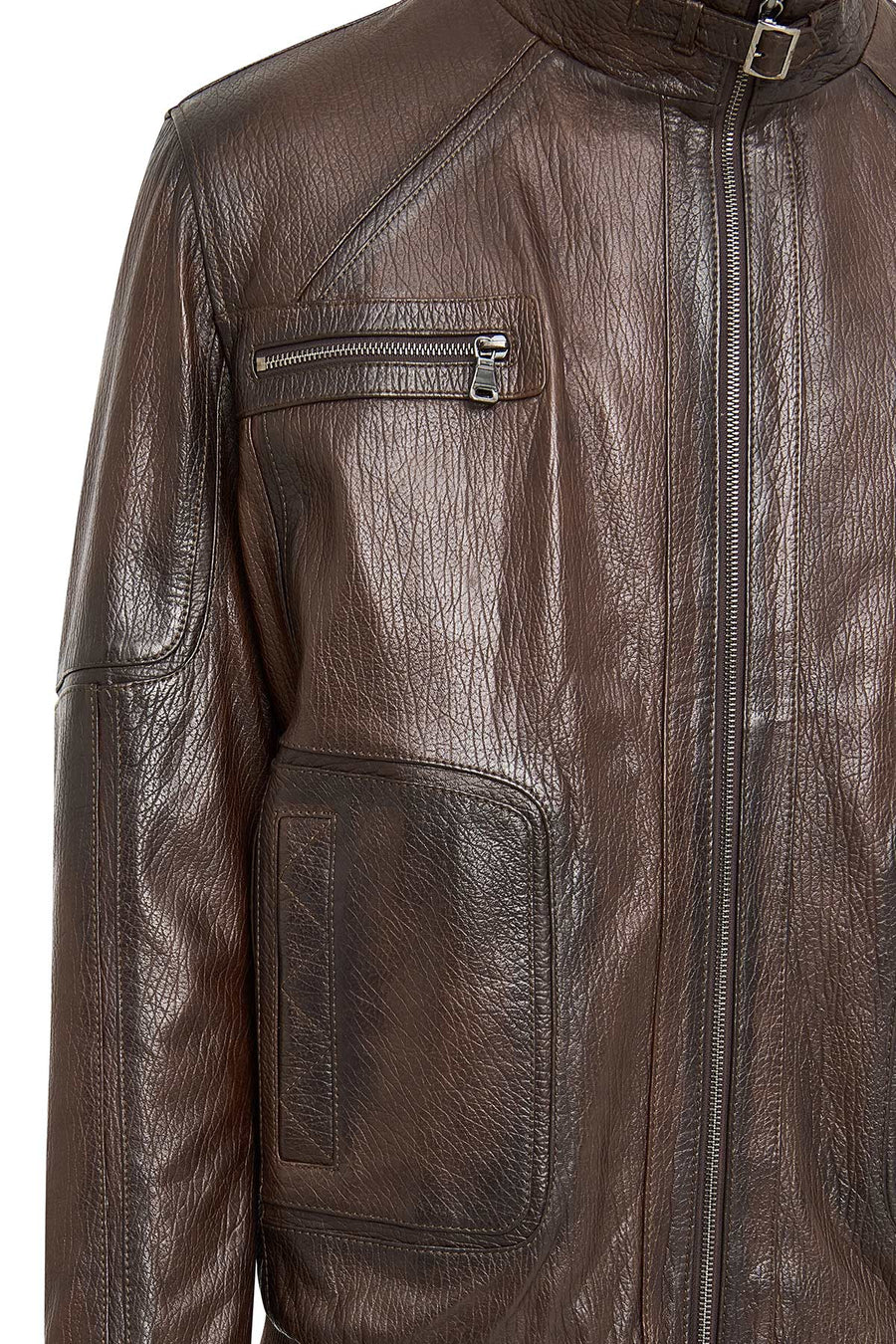 Felix (Plus) Men's Brown Leather Jacket