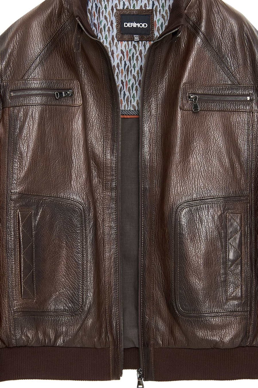 Felix (Plus) Men's Brown Leather Jacket
