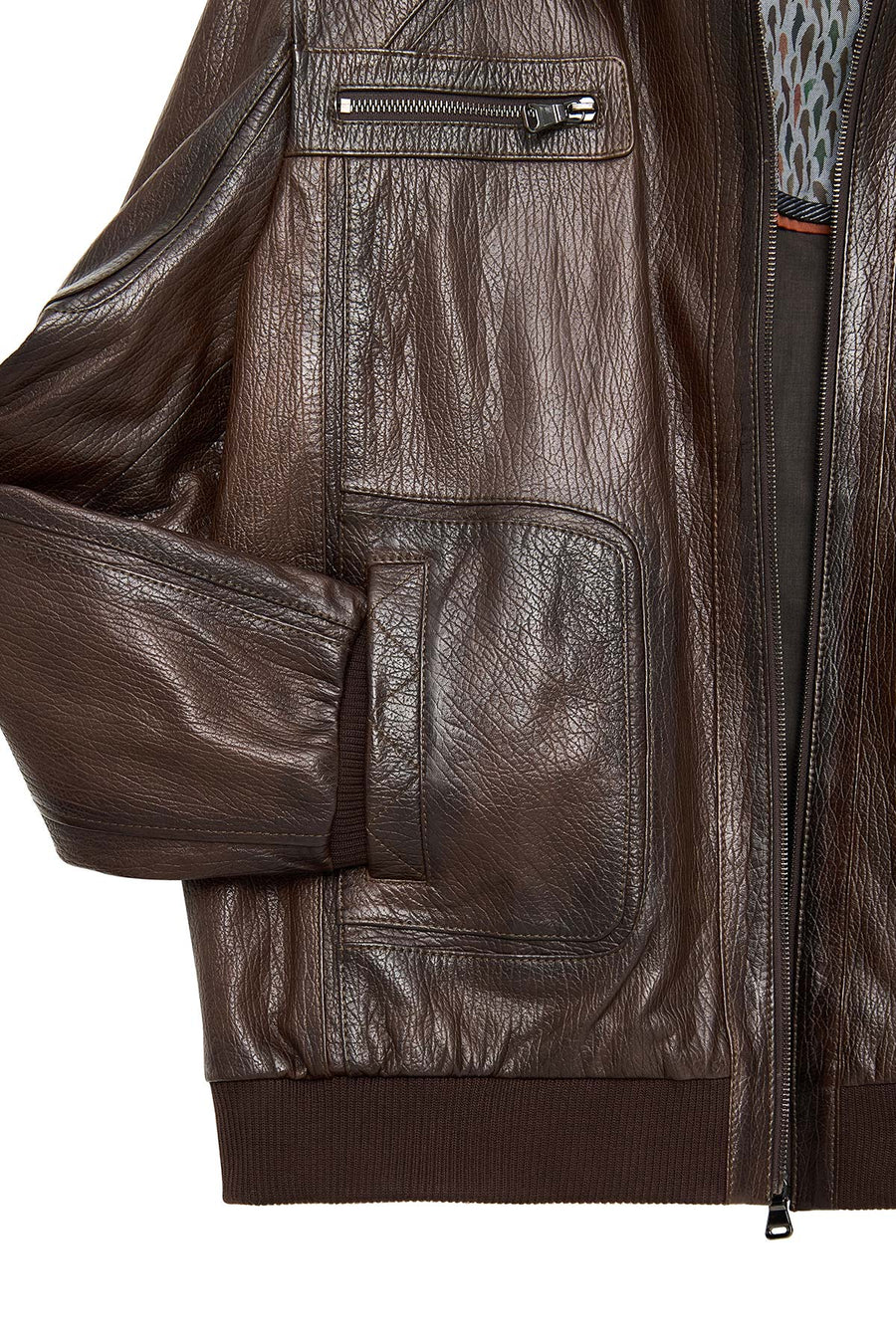 Felix (Plus) Men's Brown Leather Jacket