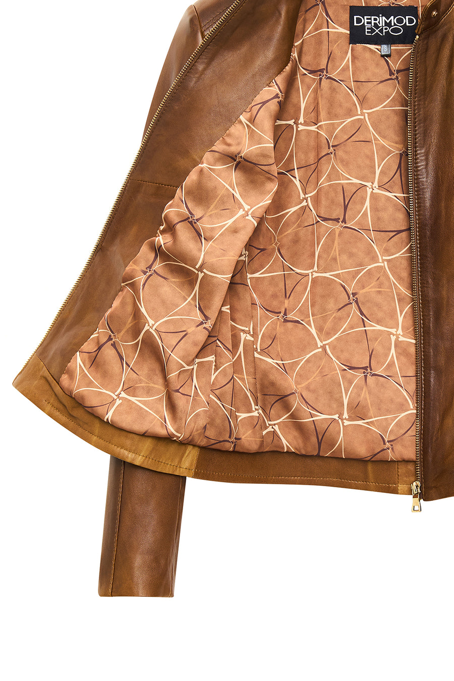 Anya Women's Camel Short Leather Jacket