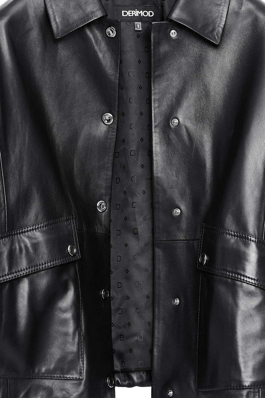 Susan Women's Black Oversize Leather Jacket