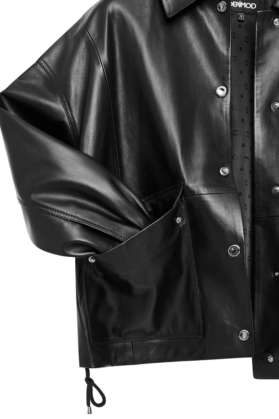 Susan Women's Black Oversize Leather Jacket