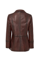 Trixy Women's Brown Leather Jacket | Derimod