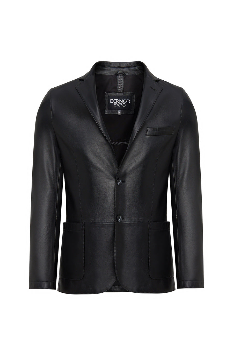 Dominic Men's Black Blazer Leather Jacket 24WGE65591M | Derimod