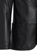 Dominic Men's Black Blazer Leather Jacket | Derimod