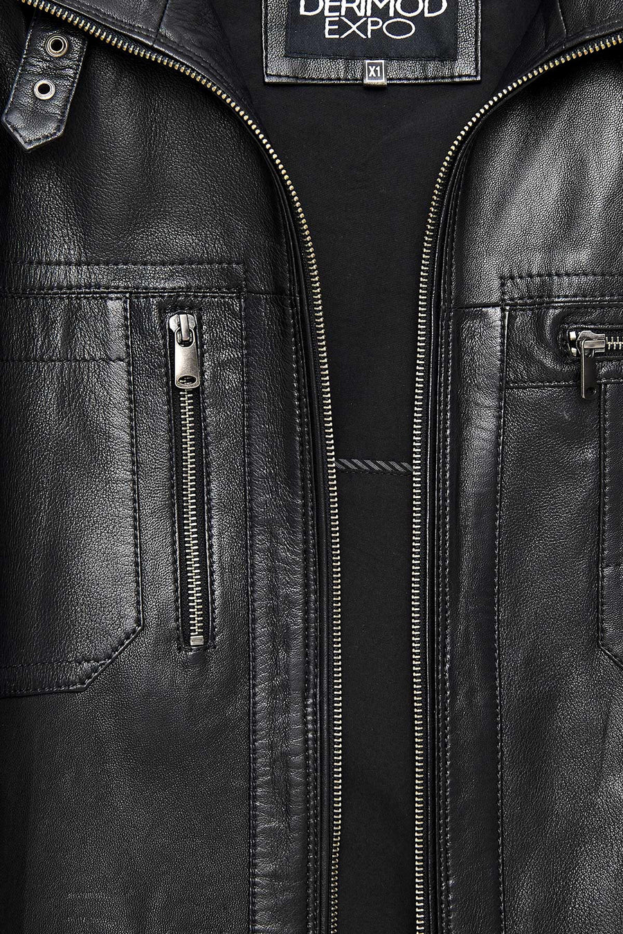 Muller-X (Plus) Men's Black Leather Jacket