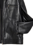Muller-X (Plus) Men's Black Leather Jacket | Derimod
