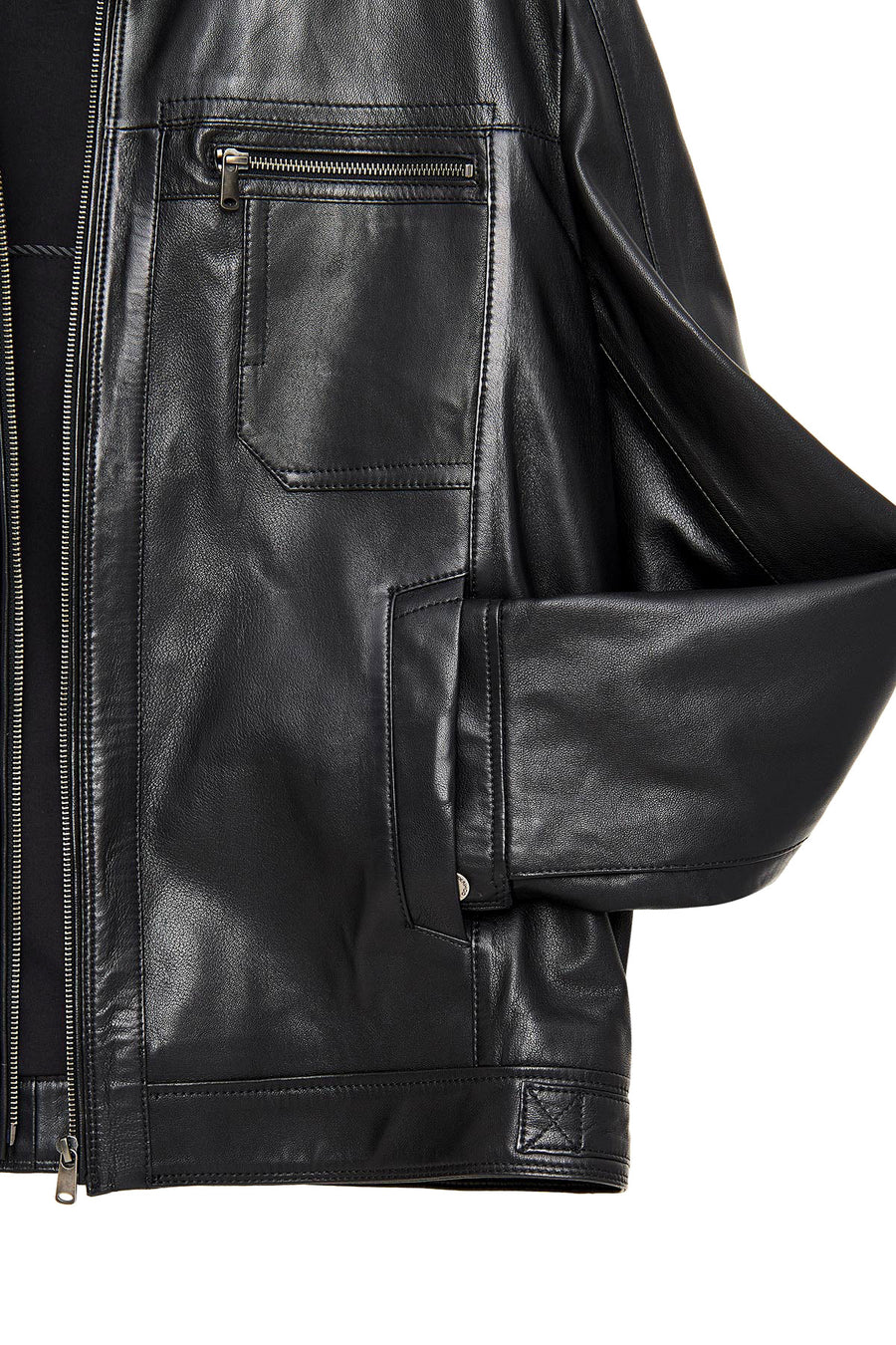 Muller-X (Plus) Men's Black Leather Jacket