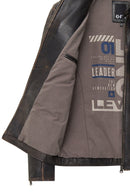 Morant Erkek Kahverengi Vintage Slim-Fit Deri Ceket | Derimod