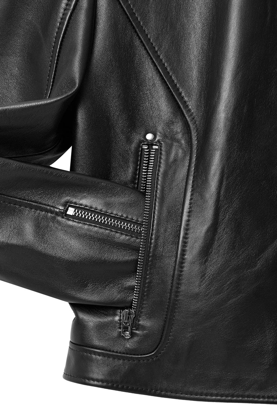 Glam Women's Black Short Leather Jacket