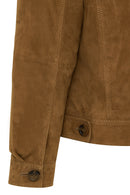 Valenza Women's Camel Suede Leather Jacket | Derimod