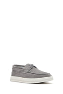 Men's Gray Lace-up Suede Leather Casual Shoes | Derimod