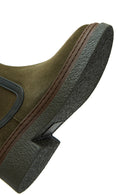 Women's Khaki Suede Leather Chelsea Boots | Derimod