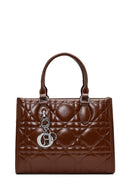 Woman Brown Long-Strap Quilted Classic Shoulder Bag | Derimod