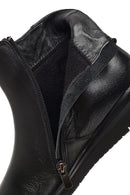 Woman Black Zip Closure Leather Comfort Boots | Derimod