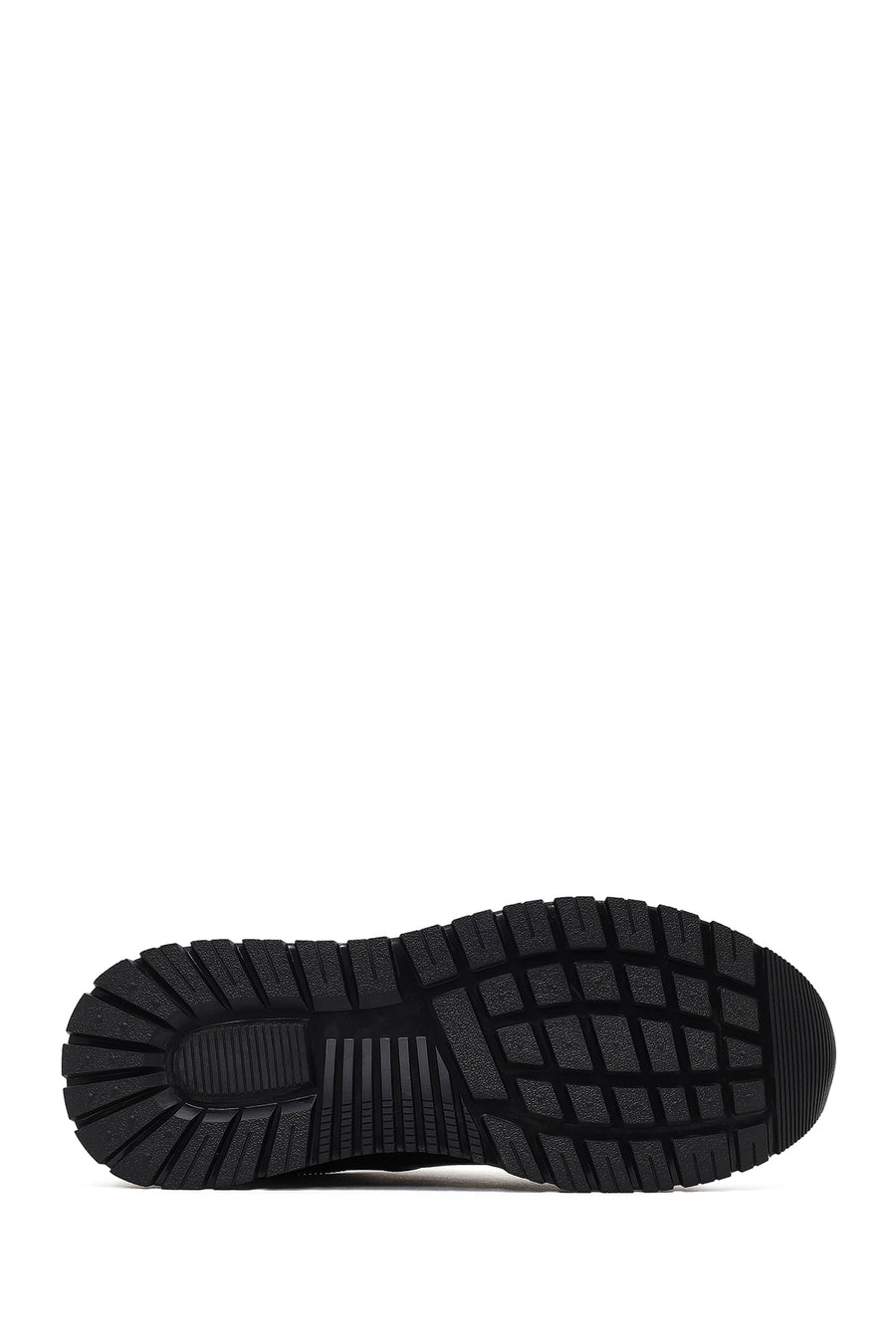 Men's Black Lace-Up Leather Casual Sneaker