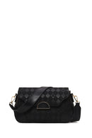Woman Black Printed Shoulder Bag | Derimod
