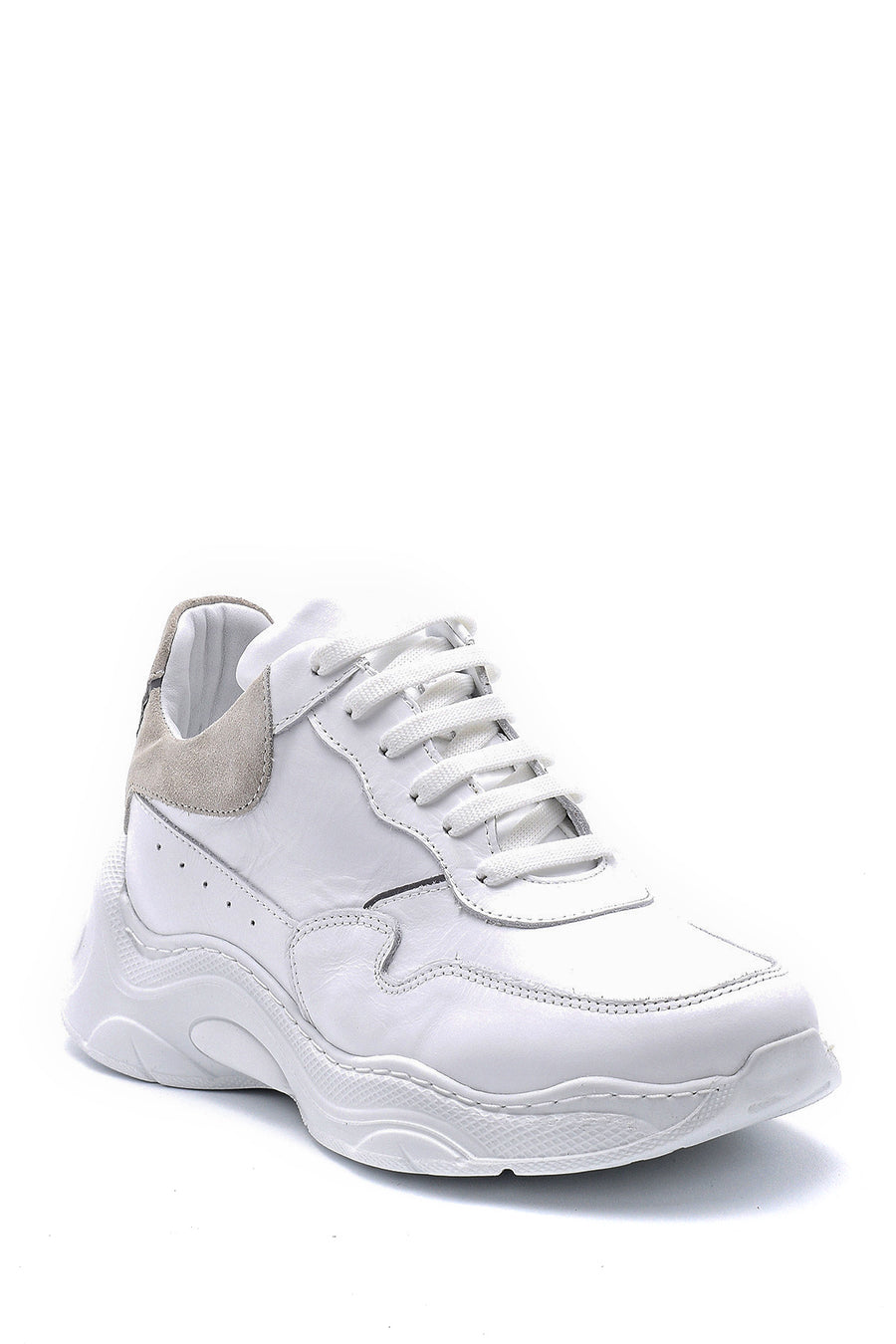 Kadın Deri Yüksek Tabanlı Sneaker