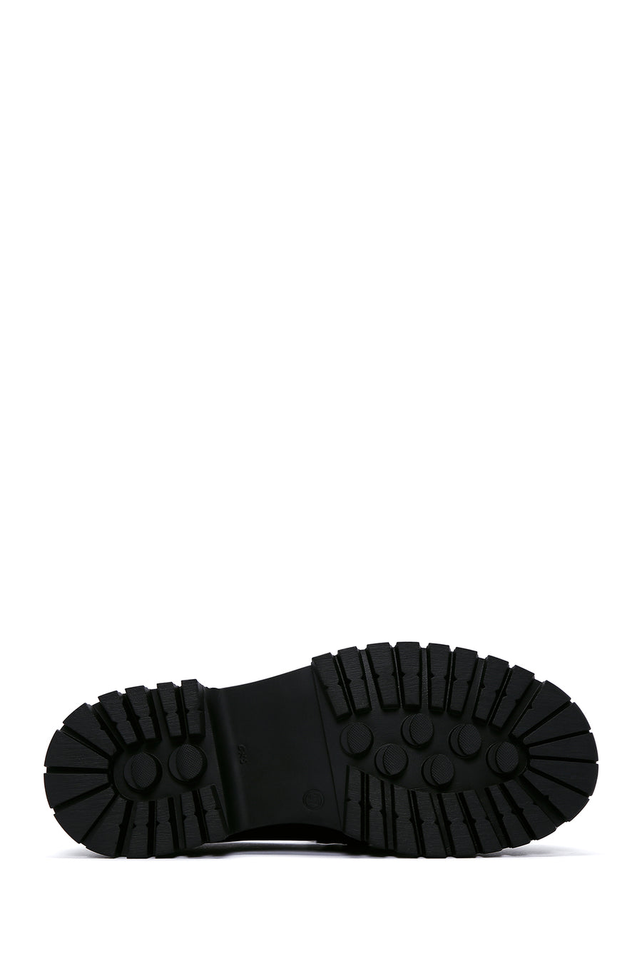 Women's Black Leather Buckle Masculine Loafer