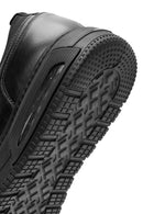 Men's Black Lace-Up Thick Sole Leather Sneakers | Derimod