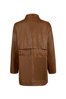 Sienna Woman Brown Oversize Leather Coat | Derimod