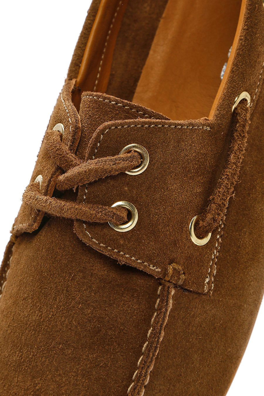 Women's Tan Lace-up Suede Leather Shoes