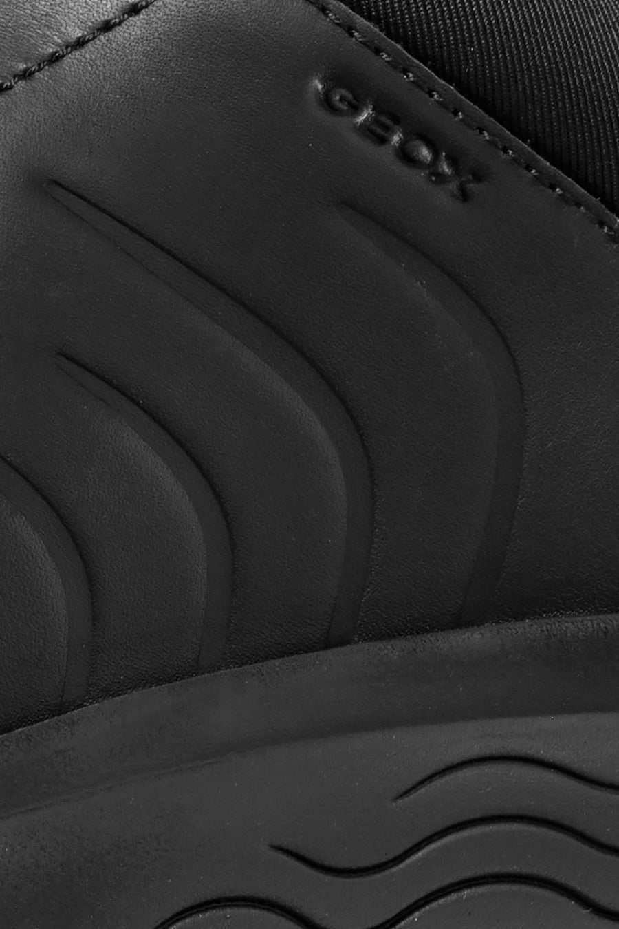 Geox Men's Black Spherica Lace-up Leather Sneaker
