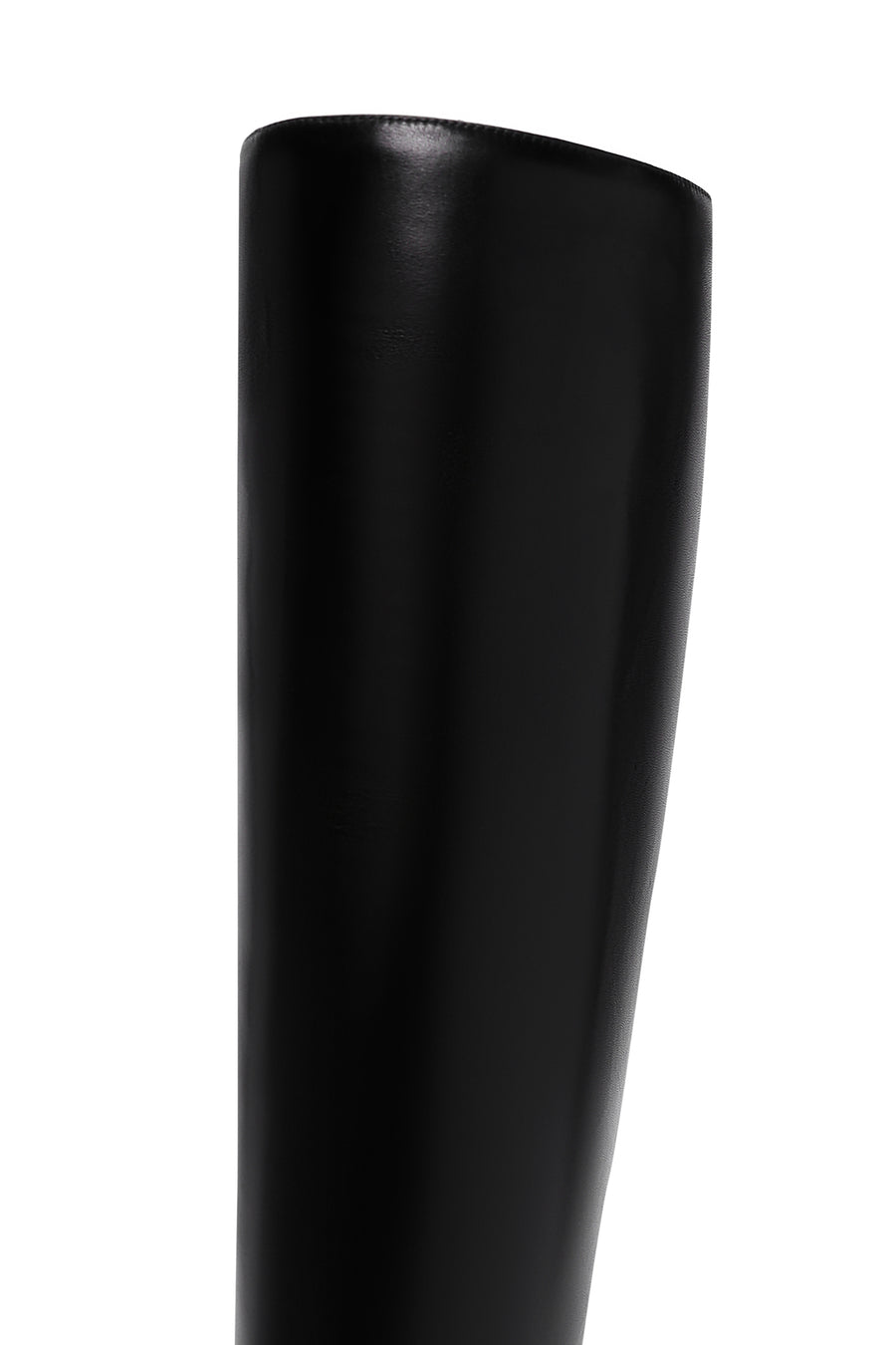Women's Black Thick High Heel Leather Boots