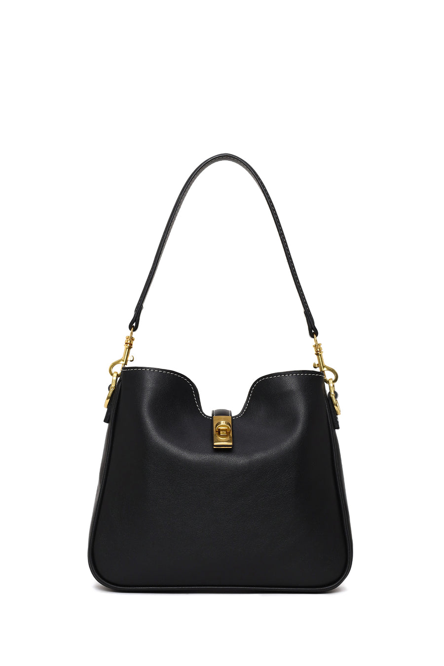 Woman Black Long-Strap Shoulder Bag