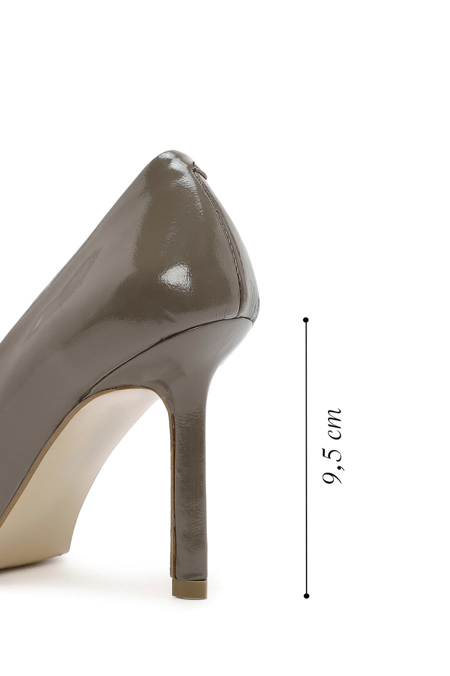 Women's Mink Thin Heels Patent Leather Stiletto