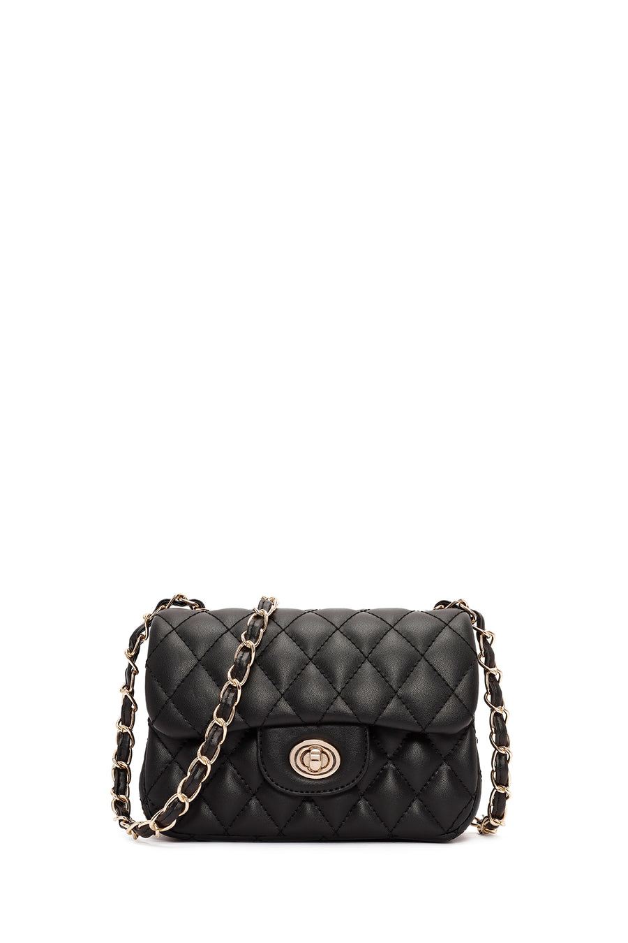 Women's Black Long Strapped Quilted Mini Crossbody Bag 25ABD2003KP | Derimod