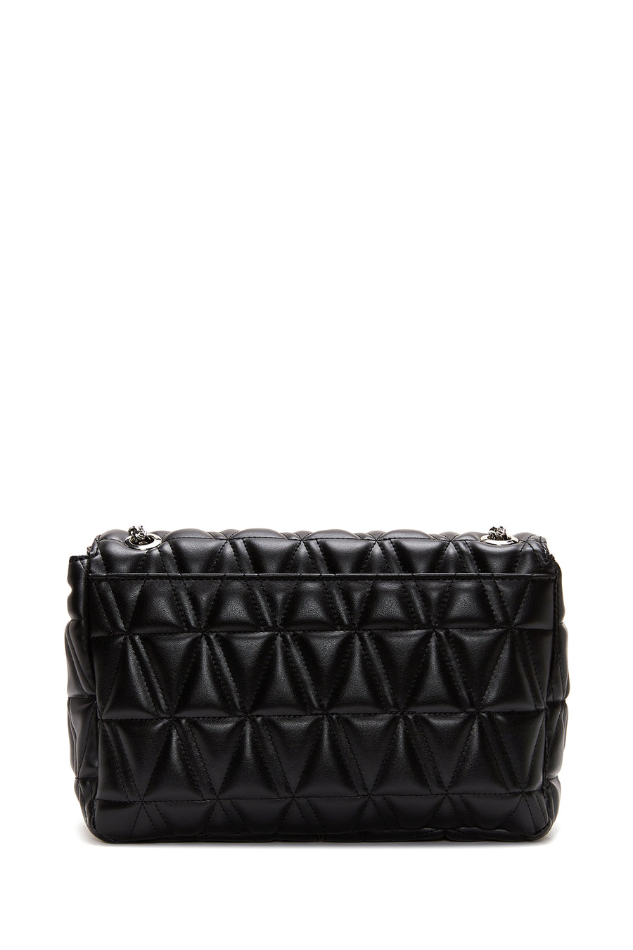Women's Black Chain Strap Quilted Shoulder Bag